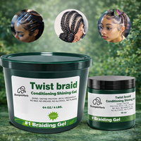 Gel Condizionante Rinfrescante Neatbraiding per Dreadlocks e Trecce, Tenuta Extra Forte, Controllo dei Bordi a Base d'Acqua Senza Residui