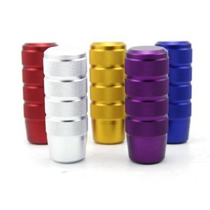 Aluminum Alloy Gear <b>Shift</b> <b>Knob</b> Universal Car Modification Ergonomic Knurled Head Red Blue Gold Silver Purple Black Colored Blue - Product Image 1