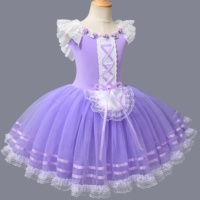 Vestido de Ballet para Niñas, Estilo Princesa del Lago de los Cisnes, con Material de Spandex/Algodón, Tul Largo y Suave