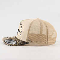 Gorra de malla unisex con 5 paneles, camuflaje, estructurada, con logotipo de caballo bordado personalizado, para correr y deportes, venta al por mayor