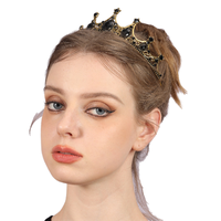 BELLEWORLD Couronne Tiara Vintage Baroque Royale en Cristal, Accessoire de Cheveux de Mariage de Luxe, Alliage Plaqué Or, Strass, pour Mariée et Princesse