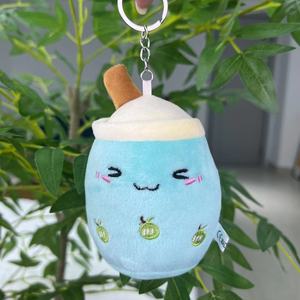Novos Brinquedos de Pelúcia Transfronteiriços para Lembrancinhas de Lojas de Chá com Leite, Acessórios de Chaveiro para Vestuário, Bonecos de Pelúcia Boba em Formato de Copo de Chá com Leite de Frutas - Product Image 1