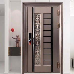 <span class=keywords><strong>Porte</strong></span> d'entrée intérieure de style coréen haut de gamme et sécurisée, en acier inoxydable 304, antivol, intelligente, avec ventilation et éclairage - Product Image 1