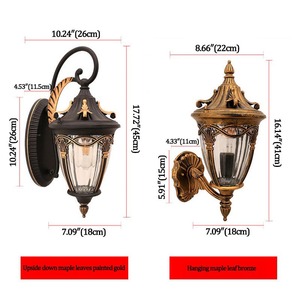 Europe style <span class=keywords><strong>italien</strong></span> IP65 abat-jour de jardin en verre étanche aluminium décoration extérieure éclairage appliques LED - Product Image 3
