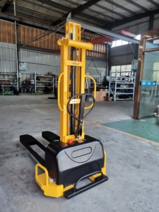 Gran oferta, 500kg, 1000kg, cargador de paletas de autoelevación, semieléctrico, fácil de cargar, apilador portátil de autocarga - Product Image 3
