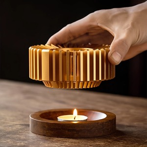 Réchauffeur de thé en alliage d'aluminium, rond, en bronze, détachable, pour réchauffer et préparer le thé - Product Image 4