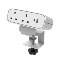 OMNI Modern AC Power Module de charge USB 2 prises avec ports de charge USB Pince de bureau Station de charge Courant nominal 13A