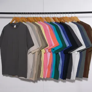 젤란 새로운 디자인 럭셔리 품질 면 루즈핏 리틀 드롭 숄더 브랜드 무지 오버사이즈 남성 t 셔츠