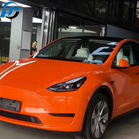 Approvisionnement direct d'usine PET TPU moulé Super brillant cristal soleil Orange voiture Wrap vinyle complet 1.52x18M/5x60FT rouleau voiture autocollants