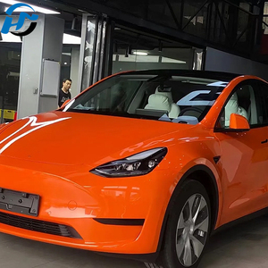 Approvisionnement direct d'usine PET TPU moulé Super brillant cristal soleil Orange voiture Wrap vinyle complet 1.52x18M/5x60FT rouleau voiture autocollants - Product Image 3