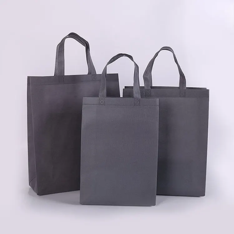 Tas belanja bahan kain bukan tenunan dapat digunakan kembali kustom tas hadiah emas tas jinjing belanja non-tenun dengan Logo cetak