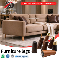 Kaki Meja Kayu Solid Natural Finish XUDAN, Kaki Pengganti Runcing untuk Sofa, Ottoman, Tempat Tidur, Lemari TV, Bufet, Meja Rias