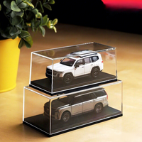 Vitrine pour modèle de voiture à l'échelle 1/64, couvercle en acrylique anti-poussière, fabriqué en Chine, haute transparence, vente directe d'usine, sur mesure