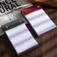Bloc-notes autocollants en cuir PU personnalisé à déchirure facile avec stylo, papier ligné, fournitures de bureau et scolaires, cadeau promotionnel
