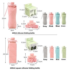 Nouvelle bouteille d'eau de sport pliable, portable, grande capacité, résistante aux hautes températures, en silicone de qualité alimentaire, pour les voyages en plein air - Product Image 2