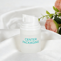 Bouteilles de lotion à pompe à air de haute qualité, 50 ml, 80 ml, 100 ml, avec bouchon couronne, en PP, personnalisables par sérigraphie, colorées, pour soins de la peau