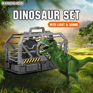 Venta al por mayor <span class=keywords><strong>de</strong></span> plástico descompresión nuevos juguetes que funcionan con pilas dinosaurio móvil hecho en China para niños 2025 con luz y sonido - Product Image 2