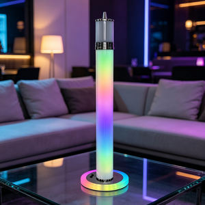 Chicha Lamppost Hookah en aluminium LED 85cm, sphérique en acrylique, nouveau design, base en verre de luxe, ensemble chicha allemand, en stock - Product Image 4