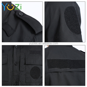 <span class=keywords><strong>ชุด</strong></span>เครื่องแบบยามเครื่องแบบสีดำสำหรับผู้<span class=keywords><strong>ชาย</strong></span>เสื้อแจ็คเก็ตสีดำสำหรับใส่ได้ทั้งชายและหญิงออกแบบโลโก้ของคุณเอง - Product Image 5