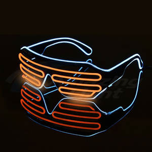 Gafas luminosas LED para Halloween, luz brillante de neón para fiesta de Navidad, Bril, gafas de sol brillantes, suministros de vidrio para festivales, disfraces - Product Image 1