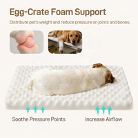 Mehrfarbiges Hundebett Wasserdichter Kristallvelours Eierkarton-Orthopädischer Schaumstoff Polster Haustier-Sofa Kundenspezifische Fabrikfertigung OEM