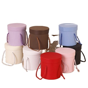 mini 2In1 Round Cuddle bucket Flower bag Flower box Bouquet holding bucket single flower box florist