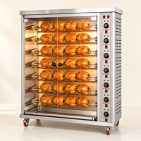 Four à rôtisserie vertical professionnel à gaz 6 rangées FC-CG-6P - Rôtissoire à poulet commerciale - Puissance thermique élevée de 21,5 kW pour Food Truck