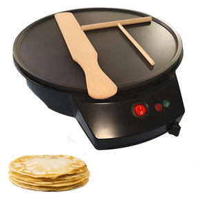 Crêpière électrique portable de <span class=keywords><strong>30</strong></span> <span class=keywords><strong>cm</strong></span> de diamètre, 1000 W, avec contrôle automatique de la température et revêtement antiadhésif pour un usage domestique - Product Image 1