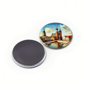 Wholesale Price Custom Tin Printing Country City Souvenir Warsaw <b>Fridge</b> Magnet - Product Image 3