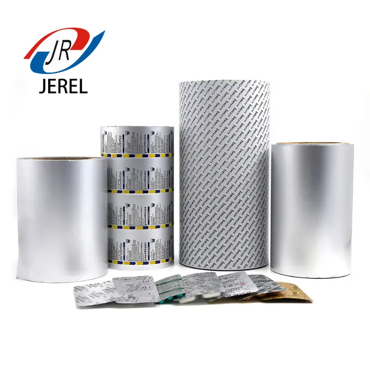 JEREL HSL GSM 6-8g printed coated roll type ptp blister aluminum foil