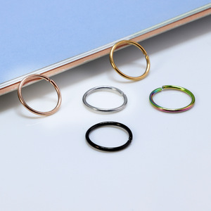 Seamless Open Hoop <b>Rings</b> | 316L Stainless Steel Hypoallergenic <b>Nose</b> Septum Cartilage Piercing Jewelry - Product Image 4