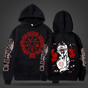 เสื้อฮู้ดอนิเมะ Hellsing สำหรับฤดูหนาว แบบเรียบง่าย สำหรับผู้ชายและผู้หญิง สไตล์ฮาราจูกุ สตรีทแวร์ ฮิปฮอป ยูนิเซ็กซ์ ผ้าฝ้าย 100% เป็นมิตรกับสิ่งแวดล้อม ระบายอากาศได้ดี - Product Image 2