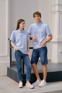 Polo unisexe super confortable en coton uni à col uniforme 220 g/m² Polo Baju Polo MH02 - Product Image 4