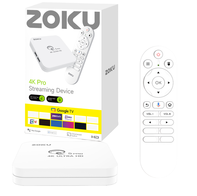 ZongX Amlogic Quad Core 4K HDR10 Streaming Smart TV Box Android 14 Dual Band WiFi 32GB Ethernet Screen Projection