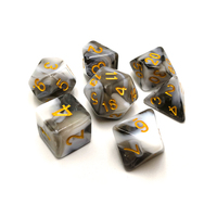 Dés à deux couleurs, polyédriques, 16 mm, en acrylique, pour D&D, RPG, jeux de société ou de cartes, jeu de rôle, dés en plastique