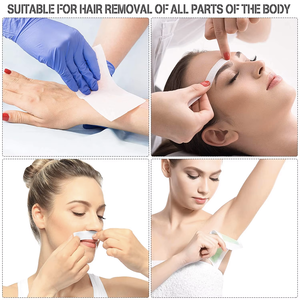 Dải sáp dùng một lần để tẩy lông thuận tiện không dệt giấy sáp làm rụng lông với giấy tẩy lông chức năng kem - Product Image 4