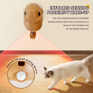Elektrikli Kapibara Kedi Oyuncağı Otomatik Sensörlü Tip-C Şarjlı İnteraktif İç Mekan Oyuncağı Yavru Kediler İçin Komik Evcil Hayvan Oyuncağı Sıkıntı Giderici - Product Image 2