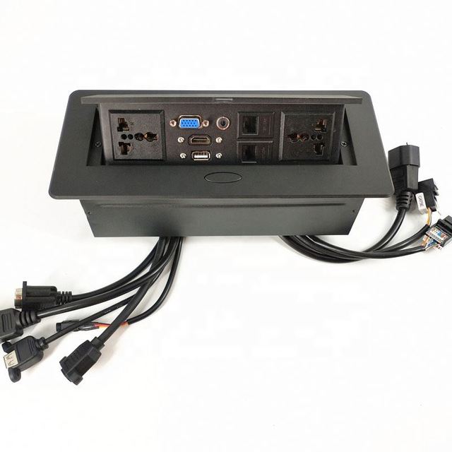 Universal Power Outlet Conference Table Multimedia Dampled Pop-up Outlet Office Desktop Pop up Power Data Charging Socket