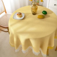 Nappe en lin français de luxe en gros petit vent blanc Ins pour le café de jour et anniversaire dortoir et nappe photo