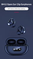 Earphone BT5.2 Tipe C nirkabel, earbud klip telinga baru, Headphone nirkabel konduksi tulang