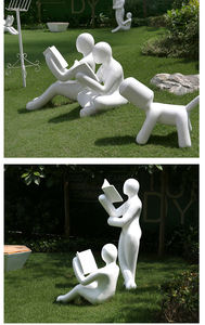 Sculptures de jardin modernes en bronze : Chien ballon, Élan, <span class=keywords><strong>Femme</strong></span> nue, Oiseau volant, Personnes, Grande sculpture métallique d'extérieur - Product Image 2