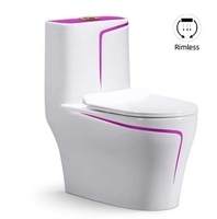 Vente directe d'usine coloré classiques salle de bain en céramique une pièce toilette salle de bain toilette Wc bol siège ensemble