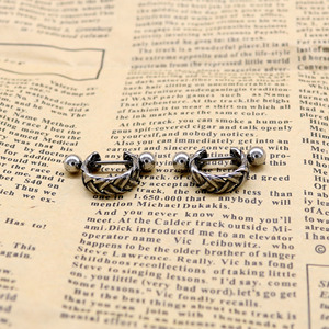 yunnique <b>Cuff</b> <b>Earrings</b> Titanium Steel Geometric Hoop Ear Clips No Piercing Required Fashion Jewelry Pair Pack - Product Image 2