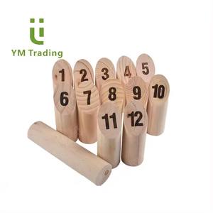 Bevel Kubb Outdoor Tossing Game Set Bowling Viking en bois fait à la main <span class=keywords><strong>avec</strong></span> des numéros <span class=keywords><strong>de</strong></span> marquage à chaud pour le <span class=keywords><strong>jeu</strong></span> d'arrière-cour - Product Image 4