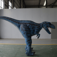 Costumes de dinosaures personnalisés, dinosaures animatroniques, costume de dinosaure électrique à yeux rouges pour parc à thème, centre commercial