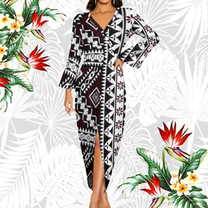 formal fijian dress patterns Amazon.com: Summer Women's Short-Sleeved Sexy Fishtail Dress Fiji Island  Style Polynesian Art Print Party Evening Dress : Clothing, Shoes & Jewelry