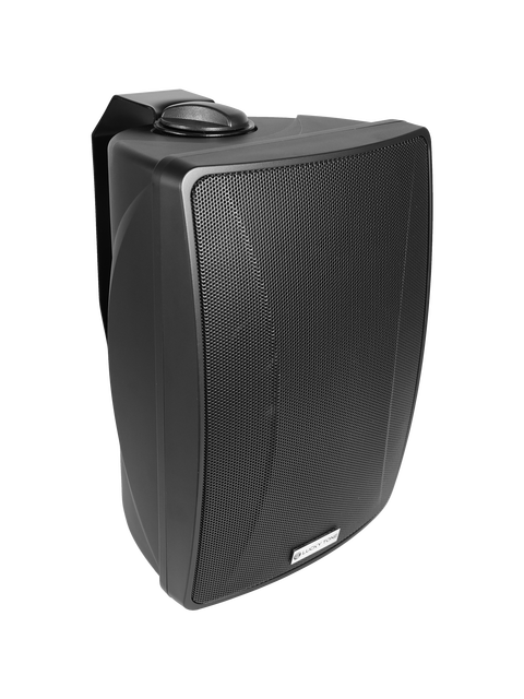 Active Wall Mount Speaker with Built-In Amp Mic Input and Passive Companion for for Music Studio Equipment and Public Speaking
