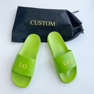 Claquettes en PVC couleur unie avec sacs, design de créateurs, grandes tailles pour <span class=keywords><strong>pieds</strong></span> <span class=keywords><strong>larges</strong></span>, sandales en caoutchouc PVC avec logo pour femmes et hommes - Product Image 2