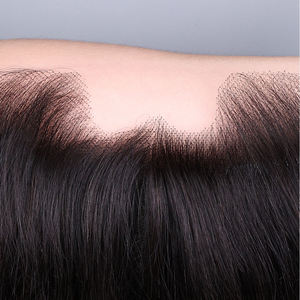 Cierre frontal de encaje HD en forma de <span class=keywords><strong>M</strong></span> 13x4, frontal HD <span class=keywords><strong>100</strong></span>% cabello virgen liso sin procesar, tejido de cabello de 8-30 pulgadas, cierre atado <span class=keywords><strong>a</strong></span> mano - Product Image 6