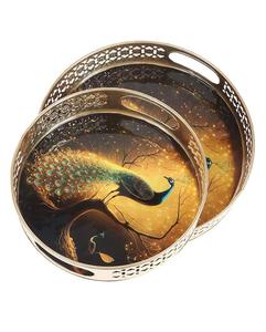 Bandeja rectangular de alta calidad, juego de regalos para decoración de fiestas, vajilla, servicio de bebidas, sala de estar, hecho a mano, precio al por mayor - Product Image 3